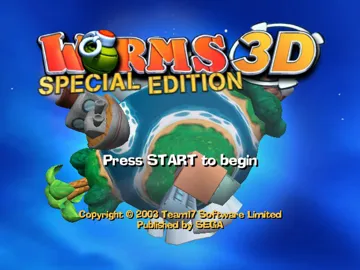 Worms 3D (USA) screen shot title